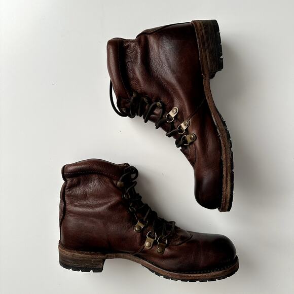 Vintage Shoe Company USA Made Minden Chocolate Buttery Leather‎ Hiker Boot W 8.5 - Picture 2 of 8